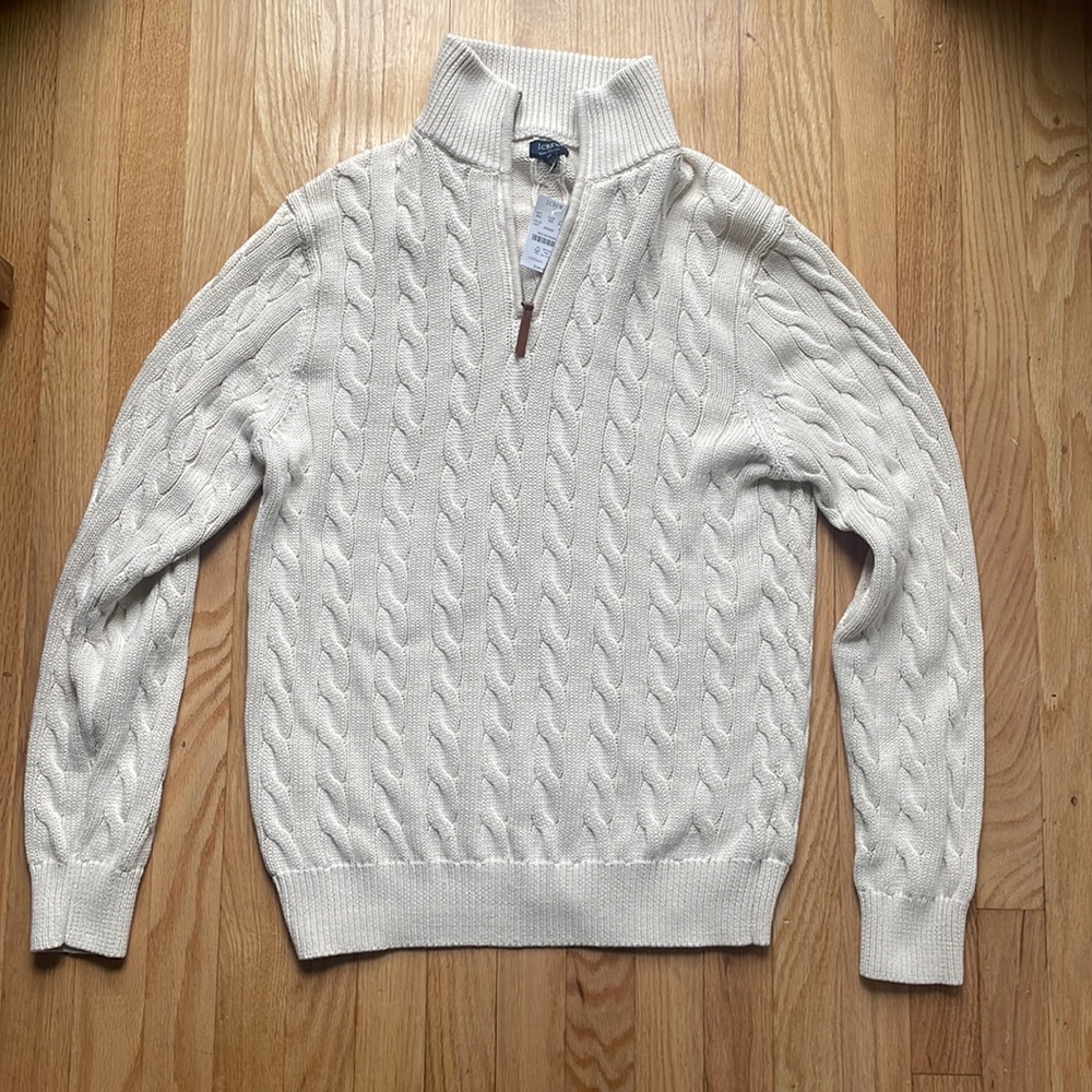 Cable Knit 1/4 Zip Sweater